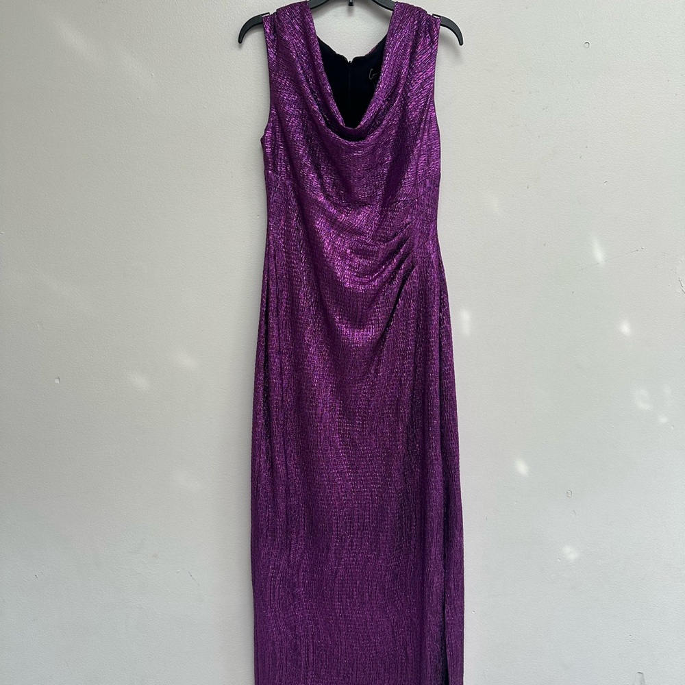 Elegant Purple Sleeveless Dress